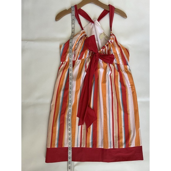Vintage Johnny Martin Y2K Multicolor Striped Babydoll Dress Size 9 Jr. Hippie - Picture 10 of 12